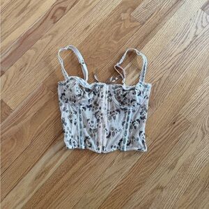 Vintage corset bustier floral